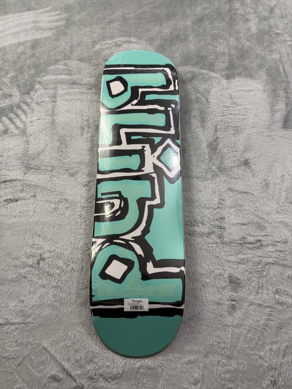 New Diamond Supply Co OG Diamond Skateboard Deck 8.25 Teal Black Logo Graphic